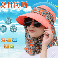 超防曬大沿抗UV可拆可折疊遮陽帽
