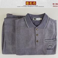長袖居家服 家居服 男休閒服 兩件式套裝 磨毛 8701((圖案隨機貨)