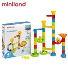 【西班牙miniland】軌道滾珠旋轉積木41片組