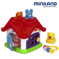 【西班牙Miniland】動物寶寶幾何形狀配對屋