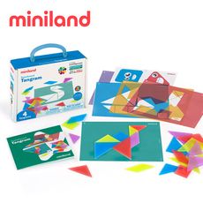 【西班牙Miniland】透光百變益智七巧板36入