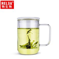 RELEA物生物 420ml君子耐熱玻璃泡茶杯(附濾茶器)