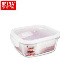 RELEA物生物 520ml 正方形耐熱玻璃微波保鮮盒