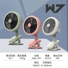 夾式 網美燈 大風量 W7療癒 可擺頭 小風扇