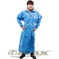 JUMP新二代前開素色雨衣-藍色-超大5XL+通用鞋套