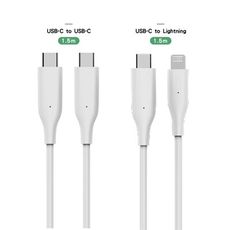 【Allite】1.5 M液態矽膠充電線 筆電 手機 平板to Lightning&to USB-C