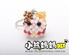 o1-53-2 q版小花貓 串珠材料包 小熊媽媽