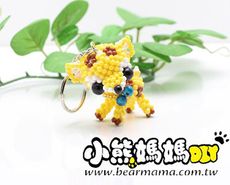 o1-369-27 立體系列-小花鹿 串珠材料包 小熊媽媽