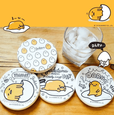 【買一送一】三麗鷗獨家授權 Sanrio 珪藻土吸水杯墊 蛋黃哥 Gudetama