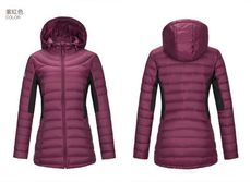 英國名品 Lonsdale 90% 鵝絨羽絨服 女 (紫紅色/黑色)    好物特殺