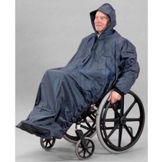 輪椅用雨衣 - 有袖設計，自己坐輪椅外出也很方便~ 銀髮族、老人用品~深藍色 [ZHCN1732]