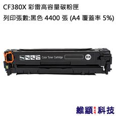 HP CF380X/380X 黑色 副廠彩雷高容量環保碳粉匣 適用 M476/M476nw/M476