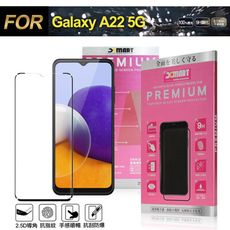 Xmart for Samsung Galaxy A22 5G 超透滿版 2.5D鋼化玻璃貼-黑