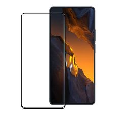 Xmart for 小米 POCO F5 超透滿版 2.5D鋼化玻璃貼-黑