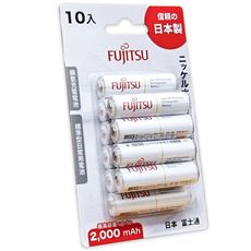 FUJITSU富士通 鎳氫低自放充電電池 高容量1900mAh 3號HR-3UTC 10入(日本製)