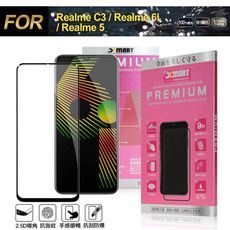 Xmart for Realme C3 / 6i / 5共用 超透滿版 2.5D 鋼化玻璃貼-黑