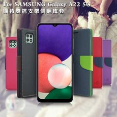 MyStyle for 三星 SAMSUNG Galaxy A22 5G 期待雙搭支架側翻皮套