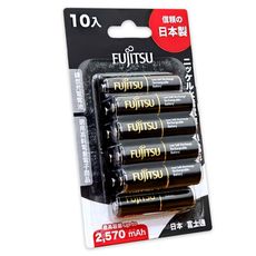 富士通 鎳氫低自放充電電池 高容量2450mAh 3號 HR-3UTHC 10入(日本製)