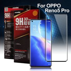 NISDA for OPPO Reno5 Pro 滿版3D框膠鋼化玻璃貼-黑