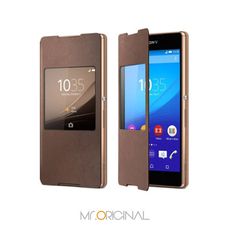 SONY Xperia Z3+ 原廠時尚保護皮套 - 金色 SCR30 (台灣公司貨)