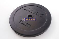 台灣製造 ALEX A1905 包膠槓片(對)-20kg (10KG*2)舉重/健身/重訓