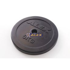 台灣製造 ALEX A19 包膠槓片(對)-10kg (5kg*2)舉重