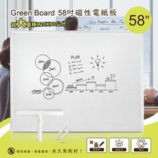 【Green Board】58吋磁性電紙板 極淨無塵白板 商務會議電紙板 局部清除電子白板 教學授課