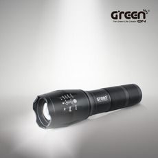 【GREENON】超強光USB變焦LED手電筒(GSL800S) 夜間行走防身 居家安全 緊急照明