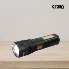 【GREENON】超強光複合式USB手電筒(GSL-802) P70四核LED 雙側燈 強力磁鐵