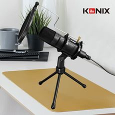 【KONIX 科尼斯樂器】電容式心型指向麥克風-3.5mm 遠距上課 直播 Podcast錄音
