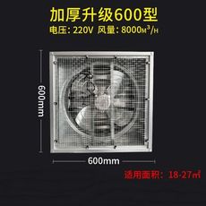 工業220v 升級600型250w型 工業排風扇 通風換氣扇 設備排氣扇 大功率負壓風機