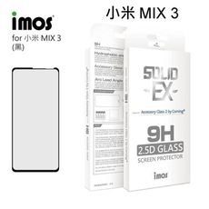 【iMOS】2.5D滿版9H強化玻璃保護貼 小米 MIX 3 (6.39吋) 美商康寧