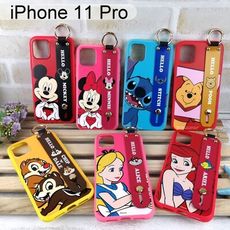 迪士尼手腕帶保護殼 iPhone 11 Pro (5.8吋)【正版】米奇米妮史迪奇小熊維尼奇奇蒂蒂