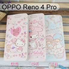 三麗鷗彩繪皮套 OPPO Reno 4 Pro (6.55吋) Hello Kitty 雙子星 正版