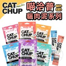 【憶馨嚴選】韓國 喵洽普Cat Chup 無穀貓咪肉泥 (13gX4入) 貓咪機能肉泥 貓零食