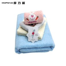 【MORINO摩力諾】素色動物貼布刺繡方巾毛巾浴巾3入組MO641MO741MO841
