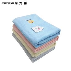 【MORINO摩力諾】素色動物貼布刺繡浴巾_68x137cm_MO841
