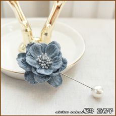 『坂井．亞希子』花朝一瞬手工編織山茶花造型珍珠胸針