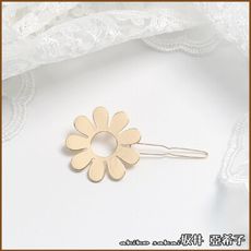 『坂井．亞希子』小清新少女簡約金屬花朵造型一字夾 -單一色系