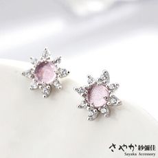 【Sayaka紗彌佳】閃耀奪目太陽花鑲鑽造型耳環