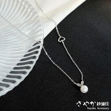 【Sayaka紗彌佳】純銀小清新風格邂逅甜心女孩珍珠鑲鑽項鍊