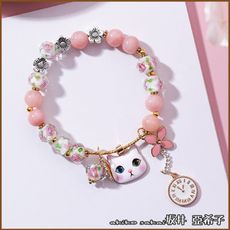 『坂井.亞希子』日系lolita風花漾喵星人琉璃珠造型手鍊