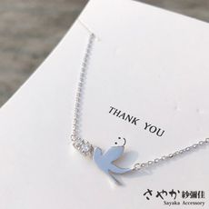 【Sayaka紗彌佳】純銀Christmas風格溫暖的白鴿造型項鍊