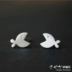 【Sayaka紗彌佳】 925純銀大口吃小魚兒耳環