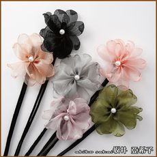 『akiko亞希子』珍珠花朵造型丸子頭盤髮造型編髮器