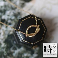 『時空間』線條感鏤空繩結造型(14Kgpゴールド)項鍊