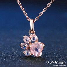 【Sayaka紗彌佳】純銀華麗風格晶漾貓掌造型鑲鑽手鍊
