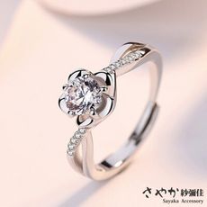 【Sayaka紗彌佳】花見天晴鑲鑽戒指 / 可調式戒圍