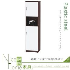 《奈斯家具Nice》115-02-HX (塑鋼材質)1.4尺二門中空高鞋櫃-胡桃/白色