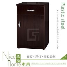 《奈斯家具Nice》142-08-HX (塑鋼材質)1.4尺碗盤櫃/電器櫃-胡桃色